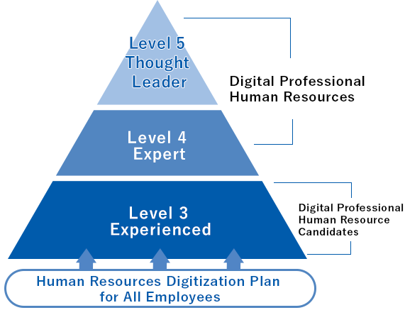 Human Resources Digitization Plan for All Employees→Level3 Digital Professional Human Resource Candidates→Level4&5:Digital Professional Human Resources