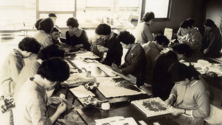 Internal knitting class at Nobeoka (1963)