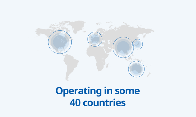 Operating in some 40 countries
