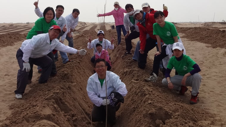 植林活動（中国 2014年）