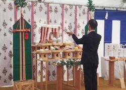 旭化成不動産レジデンス（株）池谷による安全祈願の様子
