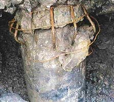 調査時の3号棟の杭の様子