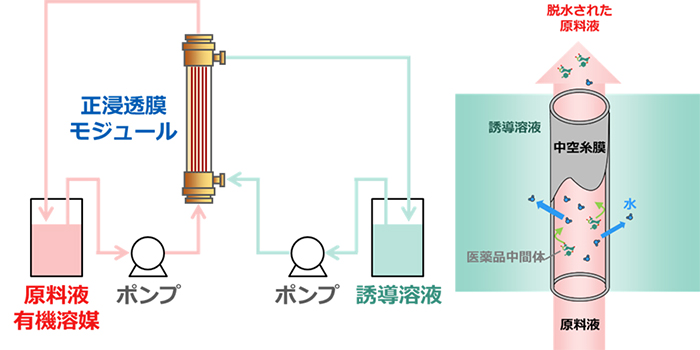 システム概要図および脱水原理