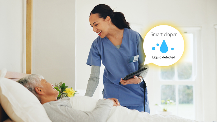 バッテリーフリーのスマートおむつソリューション