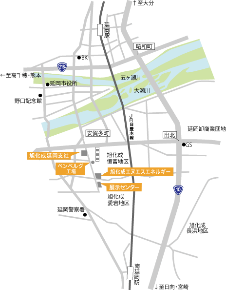 延岡展示センター地図