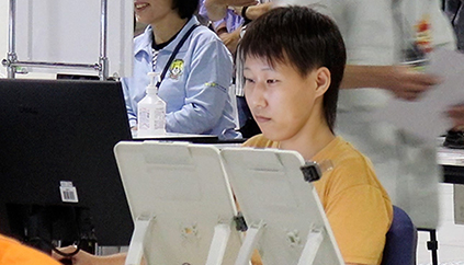 2025年度全国大会　パソコン入力競技の様子