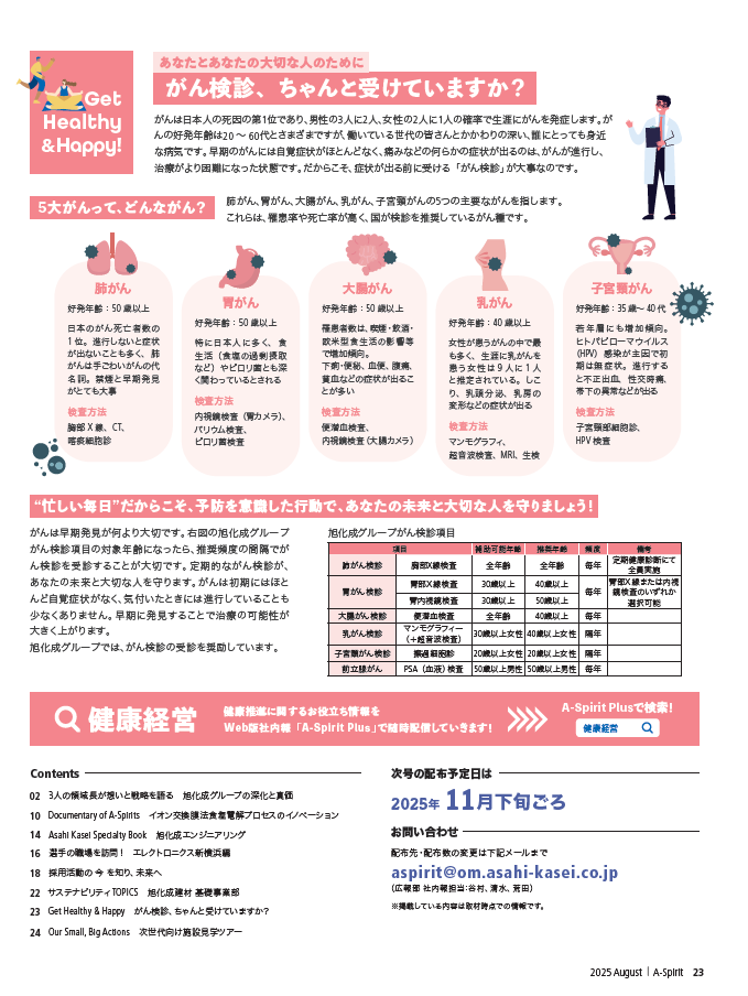 がん検診の重要性や受診行動の促進に向けた啓発資料「あなたとあなたの大切な人のためにがん検診、ちゃんと受けていますか？」