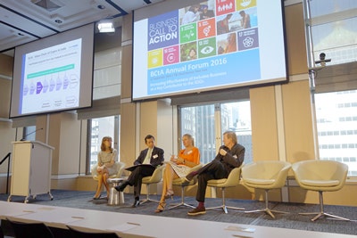 Panel discussion at the BCtA Annual Forum 2016 (Takanashi second from left)