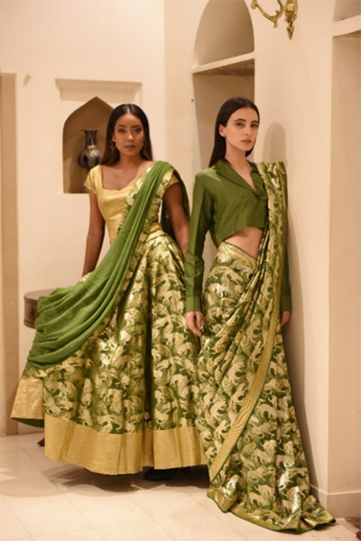 Traditional garments made with Bemberg™<br/>
(designed by Hemang Agrawal)