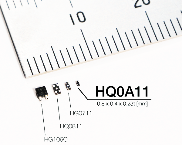 Size comparison of AKM Hall elements