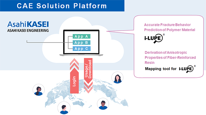 Conceptual diagram of the CAE solution platform