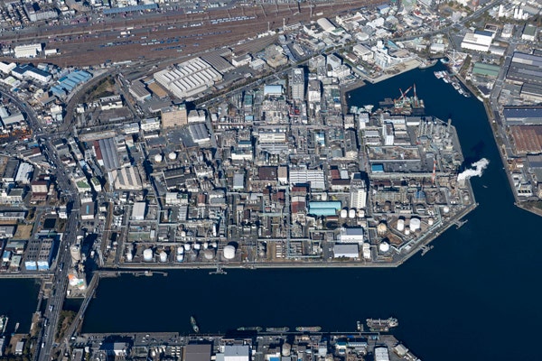 Aerial view of the Kawasaki Works